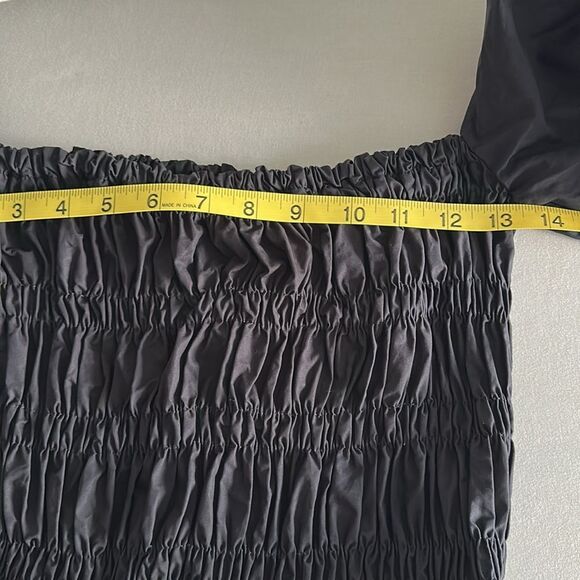 ASTR The Label Revolve Savina Ruched Bubble Sleeve Top in Black Size Small - Picture 7 of 9